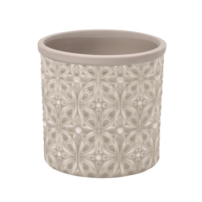 Burgon & Ball Porto Glazed Pot-Grey-Small-1